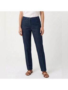 AKRIS PUNTO Five Pocket Straight Leg Cotton Stretch Mid Rise Jeans US Sz 16